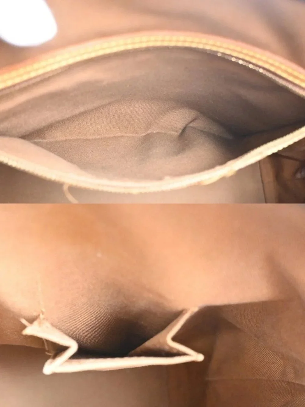 LOUIS VUITTON Cabas Mezzo Shoulder Bag Monogram Leather Brown M51151 82MA440